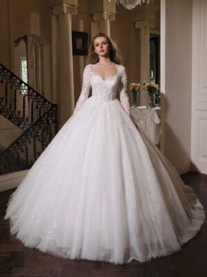 Vestido de Noiva Princesa Glamour de Mônaco 2026